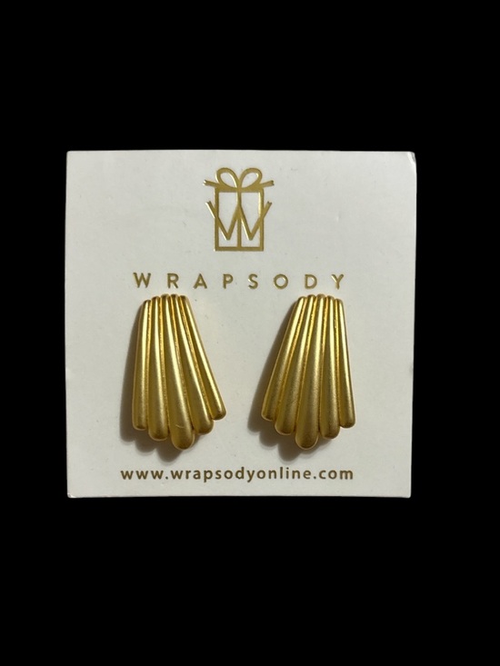 wrapsody Jewelry - Gold Fan Drop Stud Earrings